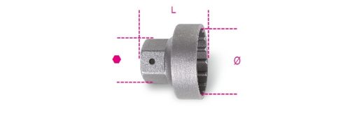 Beta 3973/1 Lehúzó dugókulcs 16 bordás hajtóműhöz 1/2"