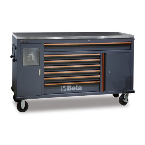 Beta C45PRO MWS/X 7 fiókos szerszámkocsi beépített hulladéktartóval 045000181