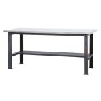   Beta C58BC-X2,1 Egyszerű rozsdamentes acéllal fedett MDF munkalapos munkapad, 2,1 m széles