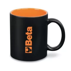   Beta 9527T Fekete kerámia bögre lézergravírozott BETA logóval