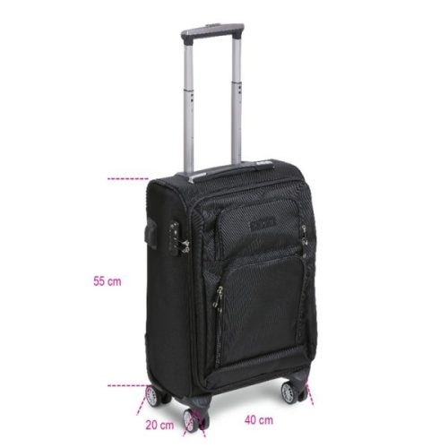 Beta 9544C Keményfalú gurulós bőrönd 4 dupla kerékkel, TSA zár, USB csatlakozó + 3,5 mm jack