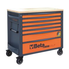   Beta RSC24AXLP/7 7 fiókos szerszámkocsi fa munkalappalésborulásgátló rendszerrel, hosszú modell