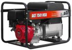   AGT 7501 HSB benzines áramfejlesztő + AVR (Automata feszültségszabályozó)  HONDA GX390, 13,0 LE olajszenzorral, 1 fázis, 6,4 kVA, hővédelem, dugalj: 1 db 16 A és 1 db 32 A, erősített váz, üzemóra szá