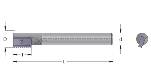 Menetmaró szár keményfém SR0033T30C