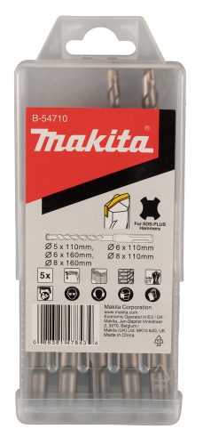 Makita B-54710 SDS-Plus V-plus fúrókészlet 5db-os 5,6,8x110mm, 6,8x160mm