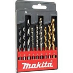   Makita D-08660 fa és fémfúró 9db-os készlet HSS-Tin 5,8,10mm - kőzetfúró 5,6,8mm - fafúró 5,6,8mm