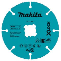   Makita E-11760 115 mm-es X-LOCK karbidszemes tárcsa PVC, EPOXY