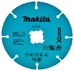   Makita E-11776 125 mm-es X-LOCK karbidszemes tárcsa PVC, EPOXY