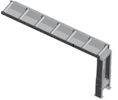   Görgős anyagtovábbító asztal (1000x290mm) 200kg/m Metallkraft