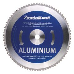   Metallkraft körfűrésztárcsa alumíniumhoz 355 x 2.4 x 25.4 mm T80