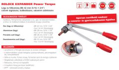   Rothenberger ROLOCK EXPANDER Power Torque csőtágító, -szűkítő 10-12-15-16-18-22-28mm