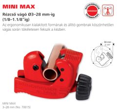   Rothenberger MINIMAX rézcső vágó ⌀3–28 mm-ig (1/8"–1.1//8"-ig)