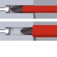 Wiha 41234 1000 V szigetelt nyeles behajtóhegy tartó (LiftUp) 6 db Pozidriv (PZ), PlusMinus/Pozidriv (PZ) és lapos slim bitekkel, lapos 1 x 2,5 / 1 x 3,5 / 1 x 5,5; 1 x PZ1 / 1 x PZ2; 1 x SL/PZ2, 41234